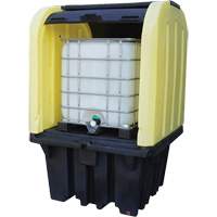 Yellow Roll Top Hardcover Spill Pallet, 65" L x 65" W x 101" H, 5000 lbs. Load Capacity Helyx Safety & Industrial Supplies