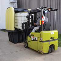 Yellow Roll Top Hardcover Spill Pallet, 65" L x 65" W x 101" H, 5000 lbs. Load Capacity Helyx Safety & Industrial Supplies