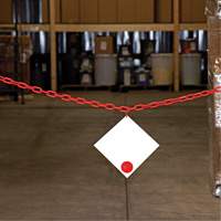 Chaîne de barri&egrave;re en plastique, Vert, Maillon de 2", 100' de long Helyx Safety & Industrial Supplies