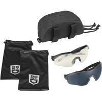 Ensemble de cache-œil pour lunettes de s&eacute;curit&eacute; MY6, Lentille Transparent/Fum&eacute;e, Antibu&eacute;e/Anti-&eacute;gratignures, ANSI Z87+ Helyx Safety & Industrial Supplies