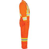 Salopette en canevas doubl&eacute;e haute visibilit&eacute;, Petit, Orange haute visibilit&eacute; Helyx Safety & Industrial Supplies