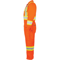 Salopette en canevas doubl&eacute;e haute visibilit&eacute;, Petit, Orange haute visibilit&eacute; Helyx Safety & Industrial Supplies