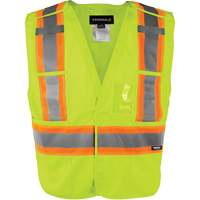Gilet haute visibilit&eacute; &agrave; d&eacute;tachement rapide en 5 points, Orange haute visibilit&eacute;, Moyen/Petit, Polyester Helyx Safety & Industrial Supplies