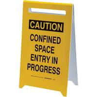 Panneau de sol “Caution Confined Space Entry In Progress”, Anglais Helyx Safety & Industrial Supplies