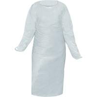 Blouse CoverMe avec passe-pouces, Taille unique, Blanc, Poly&eacute;thyl&egrave;ne Helyx Safety & Industrial Supplies