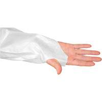 Blouse CoverMe avec passe-pouces, Taille unique, Blanc, Poly&eacute;thyl&egrave;ne Helyx Safety & Industrial Supplies