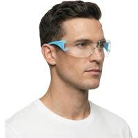 Lunettes de s&eacute;curit&eacute; bleu/blanc Adapt Lite, Lentille Transparent, Antibu&eacute;e/Anti-&eacute;gratignures, ANSI Z87+/R&eacute;pond ou surpasse la norme CSA Z94.3 Helyx Safety & Industrial Supplies