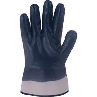 Horizon&reg; Navy Gloves with Pasted Cuffs, Medium, Nitrile Coating, Jersey/Cotton Shell Helyx Safety & Industrial Supplies