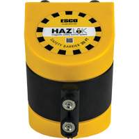 HAZLOK Safety Barrier System, Plastic, Magnetic Mount, 30', Black and Yellow Tape Helyx Safety & Industrial Supplies