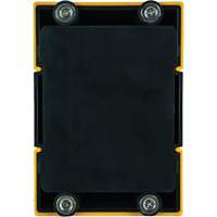 HAZLOK Safety Barrier System, Plastic, Magnetic Mount, 30', Black and Yellow Tape Helyx Safety & Industrial Supplies
