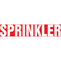 "Sprinkler" Pipe Marker, Self-Adhesive, 1" H x 8" W, White on Red Helyx Safety & Industrial Supplies
