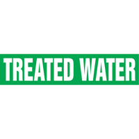 "Tower Water Return" Pipe Markers, Self-Adhesive, 4" H x 24" W, White on Green Helyx Safety & Industrial Supplies