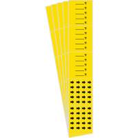 Marqueurs de tuyau avec espace vierge suivi du symbole °F , Autocollant, 2-1/4" h x 14" la, Noir sur jaune Helyx Safety & Industrial Supplies