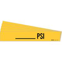 Marqueur de tuyau PSI, Autocollant, 2-1/4" h x 14" la, Noir sur jaune Helyx Safety & Industrial Supplies
