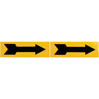Arrow Pipe Marker, Self-Adhesive, 2-1/4" H x 7" W, Black on Yellow Helyx Safety & Industrial Supplies