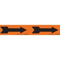 Arrow Pipe Markers, Self-Adhesive, 2-1/4" H x 7" W, Black on Orange Helyx Safety & Industrial Supplies
