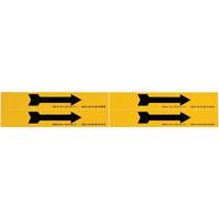Arrow Pipe Marker, Self-Adhesive, 1-1/8" H x 7" W, Black on Yellow Helyx Safety & Industrial Supplies