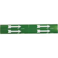 Arrow Pipe Markers, Self-Adhesive, 1-1/8" H x 7" W, White on Green Helyx Safety & Industrial Supplies