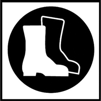 Right to Know Pictogram Labels -Boots, Vinyl, Sheet, 5/8" L x 3/4" W Helyx Safety & Industrial Supplies