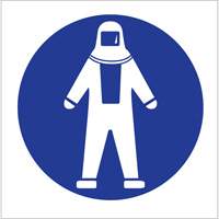 Right to Know Pictogram Labels - Full Protection Suit, Vinyl, Sheet, 1-1/4" L x 1-1/2" W Helyx Safety & Industrial Supplies