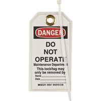 &eacute;tiquettes de verrouillage, Plastique, 3" la x 5-1/2" h, Anglais Helyx Safety & Industrial Supplies