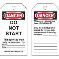 &eacute;tiquettes de verrouillage, Plastique, 3" la x 5-1/2" h, Anglais Helyx Safety & Industrial Supplies