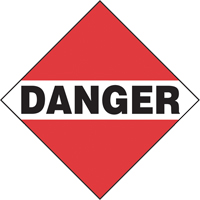 Plaque-&eacute;tiquette TMD danger chargement commun, Vinyle adh&eacute;sif Helyx Safety & Industrial Supplies