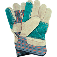 Gants d'ajusteur avec paume double, Grand, Paume en Cuir de vache refendu, Doublure en Coton Helyx Safety & Industrial Supplies