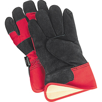 Gants d'ajusteur doubl&eacute;s pour l'hiver &agrave; chaleur sup&eacute;rieure, Grand, Paume en Cuir de vache refendu, Doublure en Thinsulate Helyx Safety & Industrial Supplies