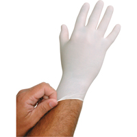 QRP BioTek&reg; Disposable Gloves, Large, Latex, 6-mil, Powder-Free, White Helyx Safety & Industrial Supplies