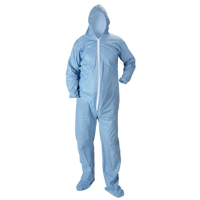 Combinaison &agrave; capuchon ignifuge Pyrolon Plus 2 avec bottes, Petit, Bleu, Tissu ignifug&eacute; Helyx Safety & Industrial Supplies