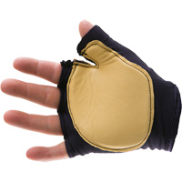 Gant antichoc sans doigts &agrave; prise d'outil, main droite, Taille T-petit, Paume Cuir fleur Helyx Safety & Industrial Supplies