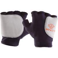 Palm/Side Fingerless Protection Gloves - Right, X-Small, Suede Palm, Slip-On Cuff Helyx Safety & Industrial Supplies
