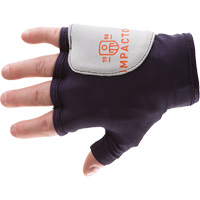 Palm/Side Fingerless Protection Gloves - Right, X-Small, Suede Palm, Slip-On Cuff Helyx Safety & Industrial Supplies