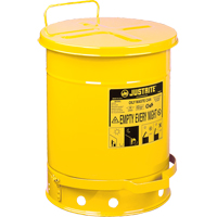 Oily Waste Cans, FM Approved/UL Listed, 14 US gal., Yellow Helyx Safety & Industrial Supplies