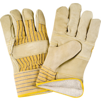 Gants d'ajusteur doubl&eacute;s pour l'hiver &agrave; paume renforc&eacute;e, Grand, Paume en Cuir fleur de vache, Doublure en Molleton de coton Helyx Safety & Industrial Supplies