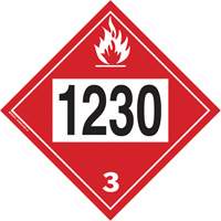 Plaque-&eacute;tiquette TMD 1230 pour m&eacute;thanol, Plastique Helyx Safety & Industrial Supplies