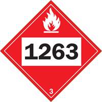 Plaque-&eacute;tiquette TMD 1263 pour liquide inflammable peinture, Plastique Helyx Safety & Industrial Supplies