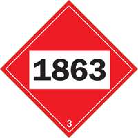 Plaque-&eacute;tiquette TMD 1863 pour liquide inflammable carburant aviation, Plastique Helyx Safety & Industrial Supplies