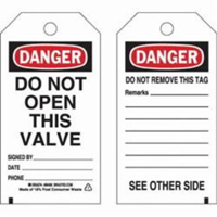 Self-Laminating Safety Tags, Polyester, 3" W x 5-3/4" H, English Helyx Safety & Industrial Supplies