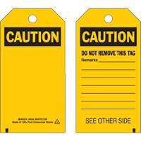 Self-Laminating Safety Tags, Polyester, 4" W x 7" H, English Helyx Safety & Industrial Supplies