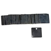 &eacute;tiquettes carr&eacute;es vierges pour vannes, Acier, 1-1/2" la x 1-1/2" h Helyx Safety & Industrial Supplies