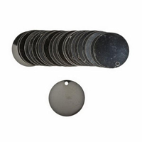 &eacute;tiquettes vierges inscriptibles pour vannes, Acier inoxydable, 1,5" dia. Helyx Safety & Industrial Supplies