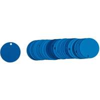 &eacute;tiquettes rondes vierges pour vannes, Aluminium, 2" dia. Helyx Safety & Industrial Supplies