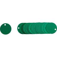 &eacute;tiquettes rondes vierges pour vannes, Aluminium, 2" dia. Helyx Safety & Industrial Supplies