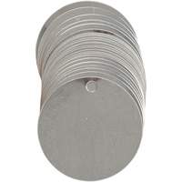 &eacute;tiquettes vierges inscriptibles pour vannes, Acier inoxydable, 2" dia. Helyx Safety & Industrial Supplies