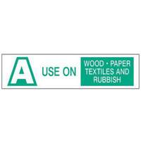 "A Use on Wood Paper Textiles and Rubbish" Labels, 6" L x 1-1/2" W, Green on White Helyx Safety & Industrial Supplies