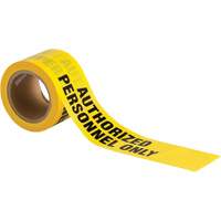 Ruban pour barricade, Anglais, 3" la x 200' lo, 3 mils, Noir sur jaune Helyx Safety & Industrial Supplies