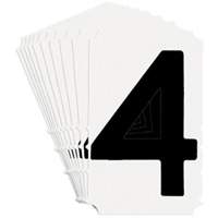 &eacute;tiquettes de lettres et chiffres gothiques individuels Quick-Align, 4, 4" h, Noir Helyx Safety & Industrial Supplies