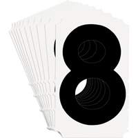 &eacute;tiquettes de lettres et chiffres gothiques individuels Quick-Align, 8, 4" h, Noir Helyx Safety & Industrial Supplies